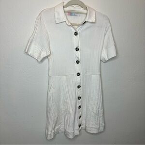 Free People Beach White Button Dress XSmall
